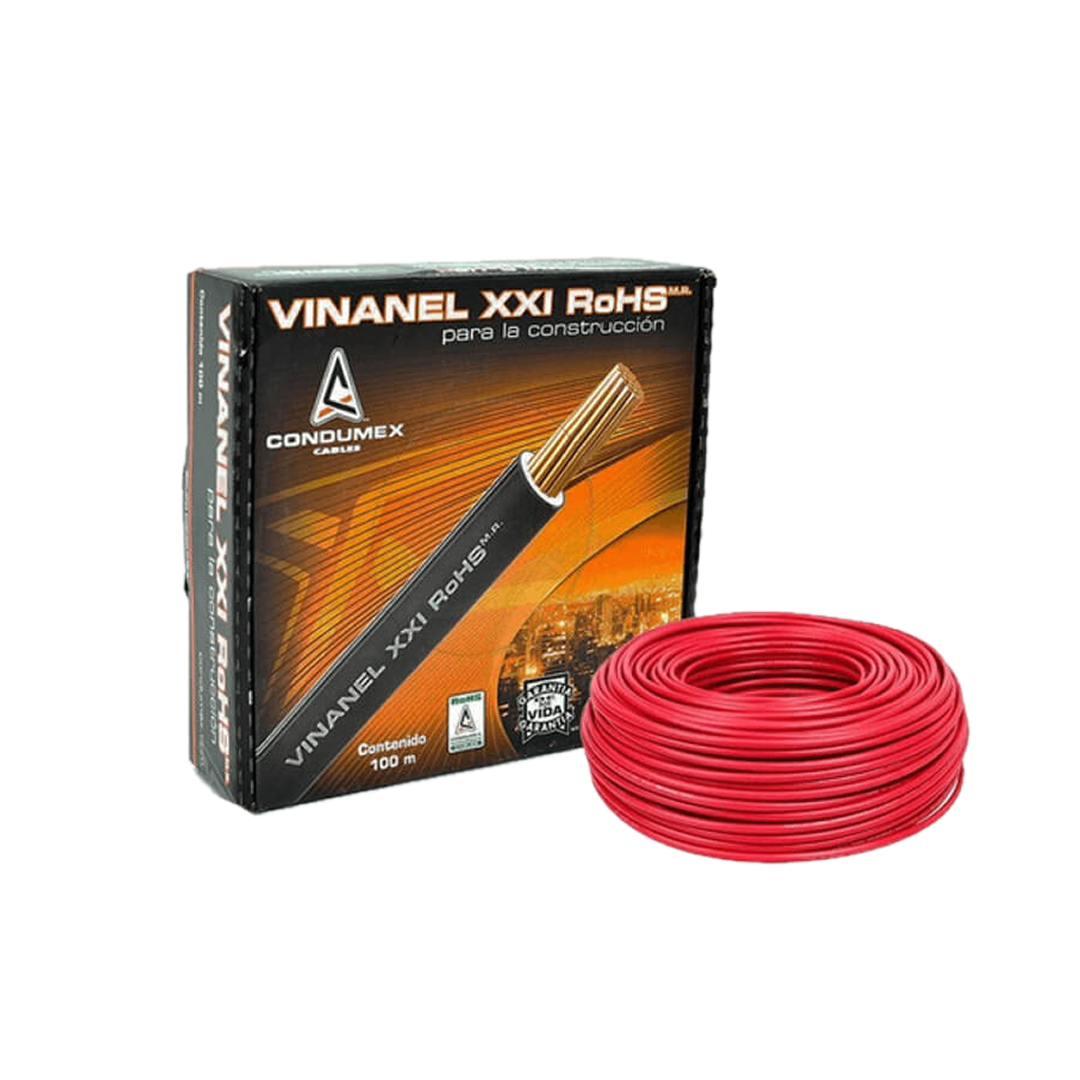 CABLE THW VINANEL XXI 600V ANTILLAMA CAL. 8 ROJO