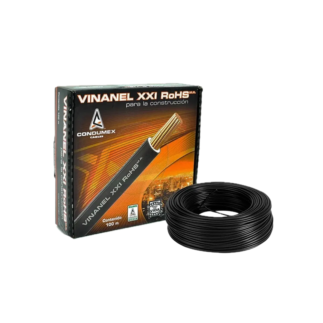 CABLE THW VINANEL XXI 600V ANTILLAMA CAL. 10 NEGRO