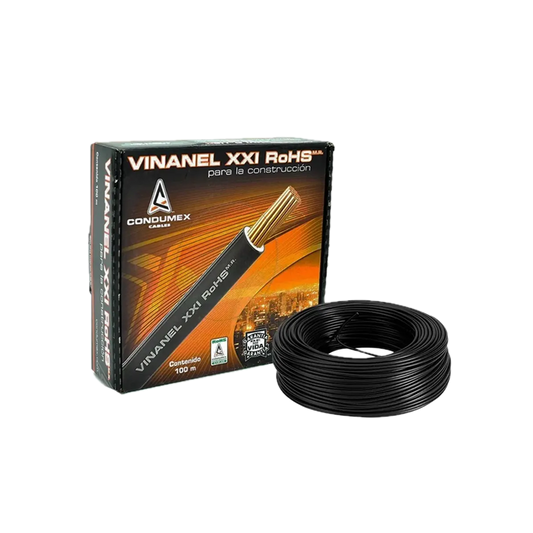 CABLE THW VINANEL XXI 600V ANTILLAMA CAL 12 NEGRO
